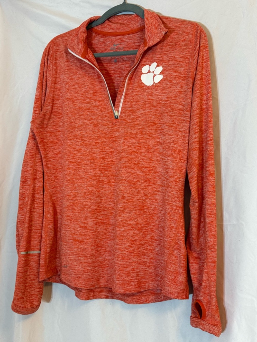 Clemson Heathered Orange 1/4 Zip Pullover